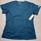 NWT Butter Soft scrubs top medium Carib turquois 5 pocket top only