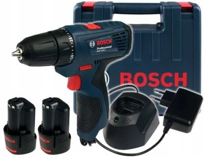 BOSCH PROFESSIONAL GSR 120-LI CORDLESS DRILL / DRIVER, SCREWDRIVER, 2 x BATTERY - Image 1 of 4