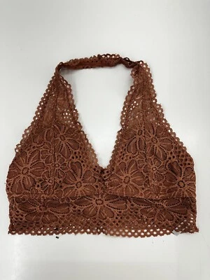 Top halter de encaje naranja talla mediana True by Rue 21 para mujer Foto 1 de 4