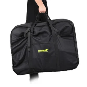 20 Inch Folding Bike Bicycle Carrier Bag Carry Transport Travel Pouch Case Black - Picture 1 of 12