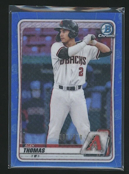 2020 Bowman Draft ALEK THOMAS Rookie RC #BD-195 Blue Chrome 90/150 Diamondbacks - Image 1 of 1