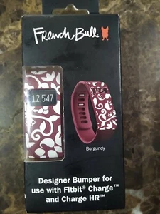 French Bull Fitbit Charge HR Designer Bumper Slim Protector Burgundy - Picture 1 of 2