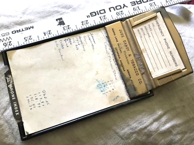 Vintage Metal Telephone Message Wall Pad Jude Candy & Tobacco Co MN Anoka  - Image 1 of 4