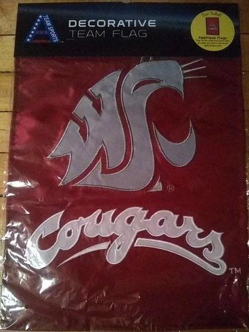Washington State Cougars Decorative Team Flag 12"x18" Cover