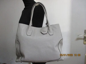 Abro - Schulter.- und Handtasche - hellgrau- echtes Leder - Wie neu - Bild 1 von 19