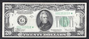 FR. 2057-G* 1934-C $20 *STAR* FRN FEDERAL RESERVE NOTE CHICAGO, IL EF - Picture 1 of 2