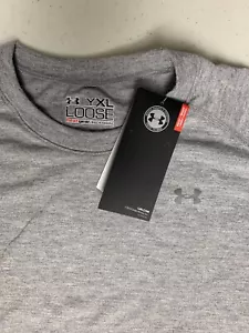 Camiseta Under Armour Big Boys Talla YXL Suelta Mangas Cortas Heat Gear Gris Nueva Con Etiquetas - Imagen 1 de 8