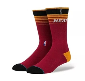 STANCE MIAMI HEAT LOGO 558 SOCKS NBA CORE COLLECTION MENS LARGE 9-12  - Picture 1 of 3