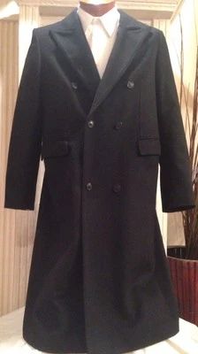 Abrigo Largo Paul & Joe Azul Marino Mezcla Cachemira DB Talla 14/16 L Francia ¡COMO NUEVO! Foto 1 de 4