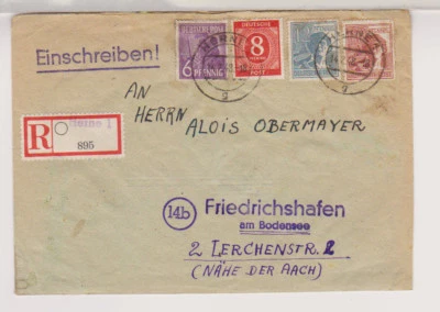 Joint Edition Mi. 956 Etc., Not-R-Herne 14.7.48, Inverted Cover/Duplex - Image 1 of 2
