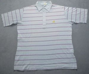 Vtg Augusta National Golf Shop Polo Shirt Mens XL Gray Striped Masters - Picture 1 of 7