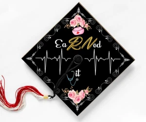 eaRNed, Krankenpflegeschule, Krankenpflegeschude Abschlusskappe Topper, Abschlussgeschenk - Bild 1 von 3