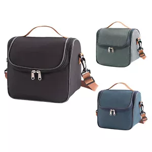 Bolsa de almuerzo aislada reutilizable con forma de diamante para oficina negra - Imagen 1 de 7