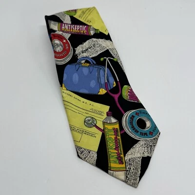 Doctor Medical Theme Neck Tie Hospital Medication Treatment Physician Rx - Image 1 of 4
