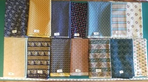 FQs 1/4 1/2 Yds Civil War Reproduction paisley floral calico blue cream Fabric - Picture 1 of 11