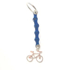 Mountain Bike Keychain Keyring Gift for Cyclist Bicycle Rider made from Upcycled - Picture 1 of 4