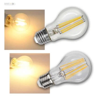 E27 Filament LED Birne warmweiß mit eingebautem Dämmerungsschalter, 4/7/8W 230V - Bild 1 von 4