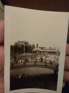 VTG B/W Photograph Kennywood Park Pittsburgh PA Lake w/Rowboats Background 1950s - Picture 1 of 9