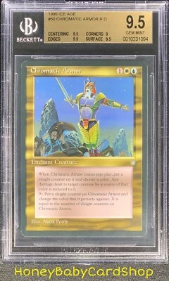 MTG Ice Age 1995 Chromatic Armor BGS 9.5 GEM MINT Silver Age Iconic Staple - Image 1 of 4