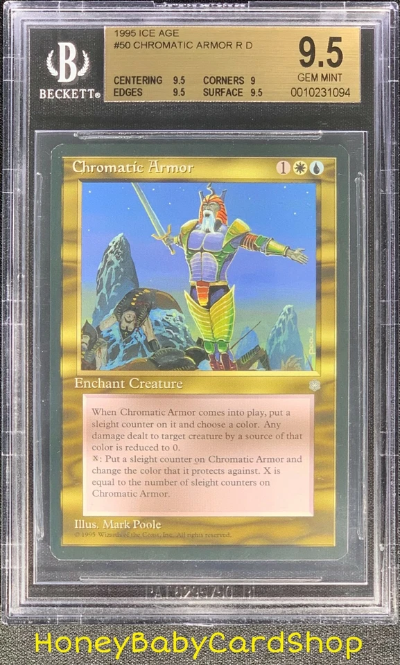 MTG Ice Age 1995 Chromatic Armor BGS 9.5 GEM MINT Silver Age Iconic Staple - Image 1 of 4