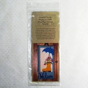 Joined at the Hip Quilt Pattern Rainy Day Welcome #HOS45 Uncut Door Hanger - Picture 1 of 2