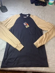 Bulwark Protective Apparel Flame Resistant Men's Long Sleeve Henley Size L NWT - Picture 1 of 10