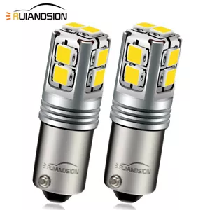 2pcs BAX9S H6W 3030 10 LED Car Indicator Side Marker Light Bulb 12V-24V White - Picture 1 of 9