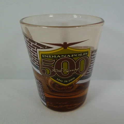 2006 Indianapolis 500 Event Logo Collector Shot Glass Sam Hornish Team Penske Cover