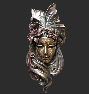 Veneciana Máscara Giglio La Lirio Decoración Pared Carnaval de Mascarada 20406 - Image 1 of 4