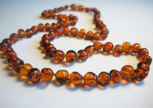 Genuine Amber Beautiful Baltic Amber Necklace 48cm, 19 in - Picture 1 of 1