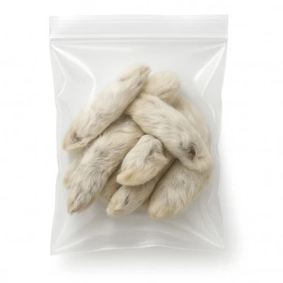 DOG CHEWS & TREATS 2Kg 100% Natural Rabbit Feet for Dog Puppy Digestive Pet Food Dog Chews Snacks