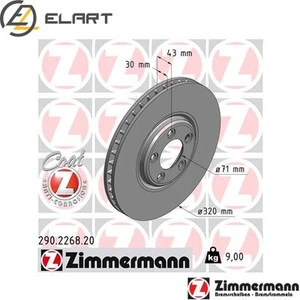 2x BRAKE DISC 290.2268.20 FOR JAGUAR S-TYPEII 7B/7G 2.7L JB 2.5L FB/FG 3.0L 8cyl - Picture 1 of 6