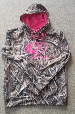 Mossy Oak Hoodie Womens / Teens,Medium (8- 10), Camouflage Shadow Grass Blades - Image 1 of 4