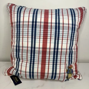 Polo Ralph Lauren FISHERMAN Bear 20”x20” Throw Pillow 100% Waterfowl Feathers - Picture 1 of 8