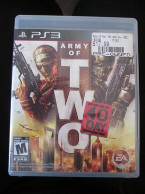 PS3 Army of Two 4oth Day Disc w Case & Manual - Image 1 of 2