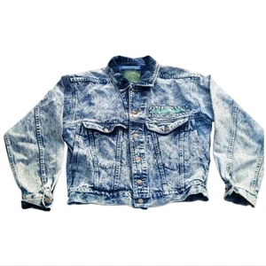 Rare Vintage 80's Code Bleu Blue Jean ACID WASH TRUCKER Streetwear DENIM Jacket - Picture 1 of 6