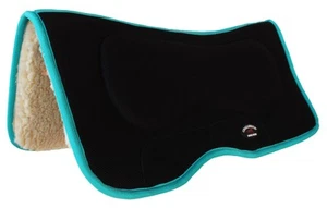 Horse 30" x 30" Contoured Fleece Lined Western Saddle Pad Teal 39131 - Picture 1 of 2