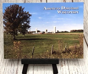 America's Dairyland Wisconsin Greetings WI Dairy Farm Postcard - Picture 1 of 4