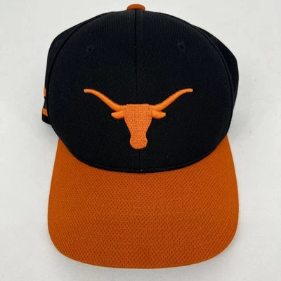 Texas Longhorns Stretch Fit Hat Men's S/M Black Orange NCAA Top of The World - Image 1 of 4
