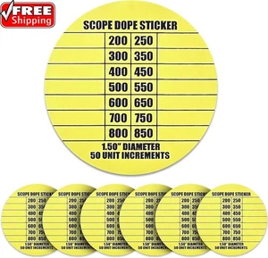 7 Scope DOPE Stickers for Long-Range Shooting- Rifle Scope Sticker Can Be Used W - Picture 1 of 7