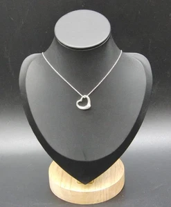 Tiffany & Co. Elsa Peretti Open Heart Pendant Necklace Sterling Silver 925 - Picture 1 of 7