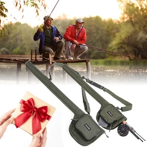 Doorslay 9' Borsa per Canna da Pesca a Mosca e Mulinello Combo con Borsa da Trasporto 20 Mosche LWXA - Foto 1 di 12