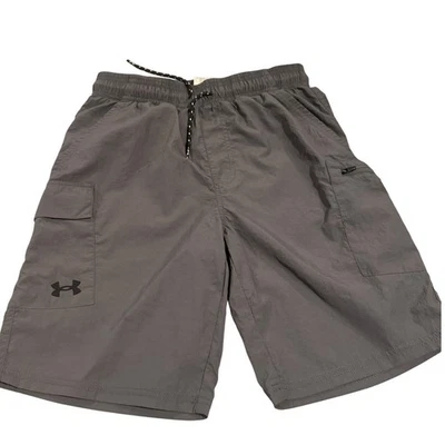 Under Armour молодежи YM серый грузовой шорты нейлона эластичный пояс шнурка карманы - Изображение 1 из 4