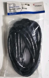 RadioShack 10 Fuß/3,04 m Spiralkabelverpackung schwarz - Bild 1 von 6