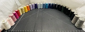 Serger Thread Lot 28 Spools Cones Overlock SureLock Sewing - Picture 1 of 3