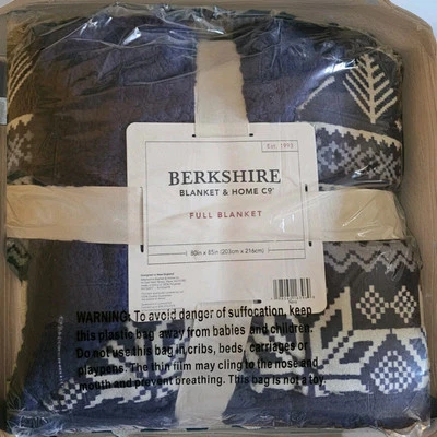 Berkshire Full Blanket - NAVY/SNOW FLAKES 80 X 85in - Image 1 of 4