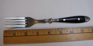 Williams Sonoma Cafe Black Rivets Stainless Flatware single Dinner Fork 7-7/8" - Picture 1 of 13