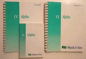 Math U See Alpha Teacher Manual Test Booklet DVD Set Homeschool Curriculum Demme - Picture 1 of 3