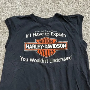 NOS Vintage 90s Harley Davidson Hal's Milwaukee WI Sleeveless T-Shirt Herren XL - Bild 1 von 5