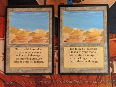 🐘 MTG 3x Desert 🐘 OG Arabian Nights Edition ~ 2x LP, 1x HP - Image 1 of 4